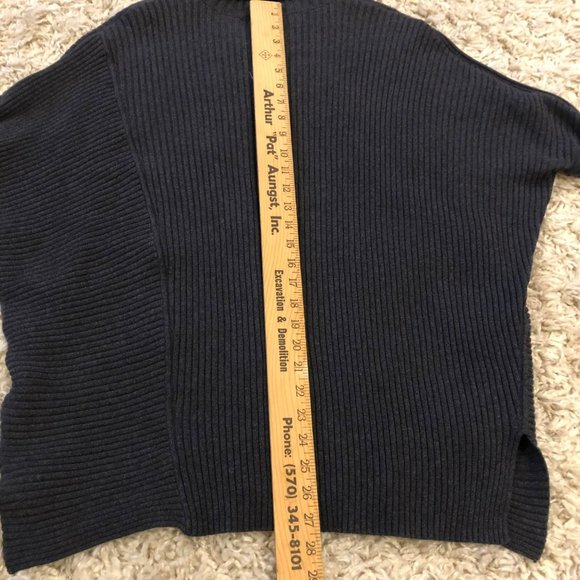 CAbi Cosmo Gray LS Zip Tunic Cardigan Oversized XS Ribbed #3366 - Picture 8 of 9